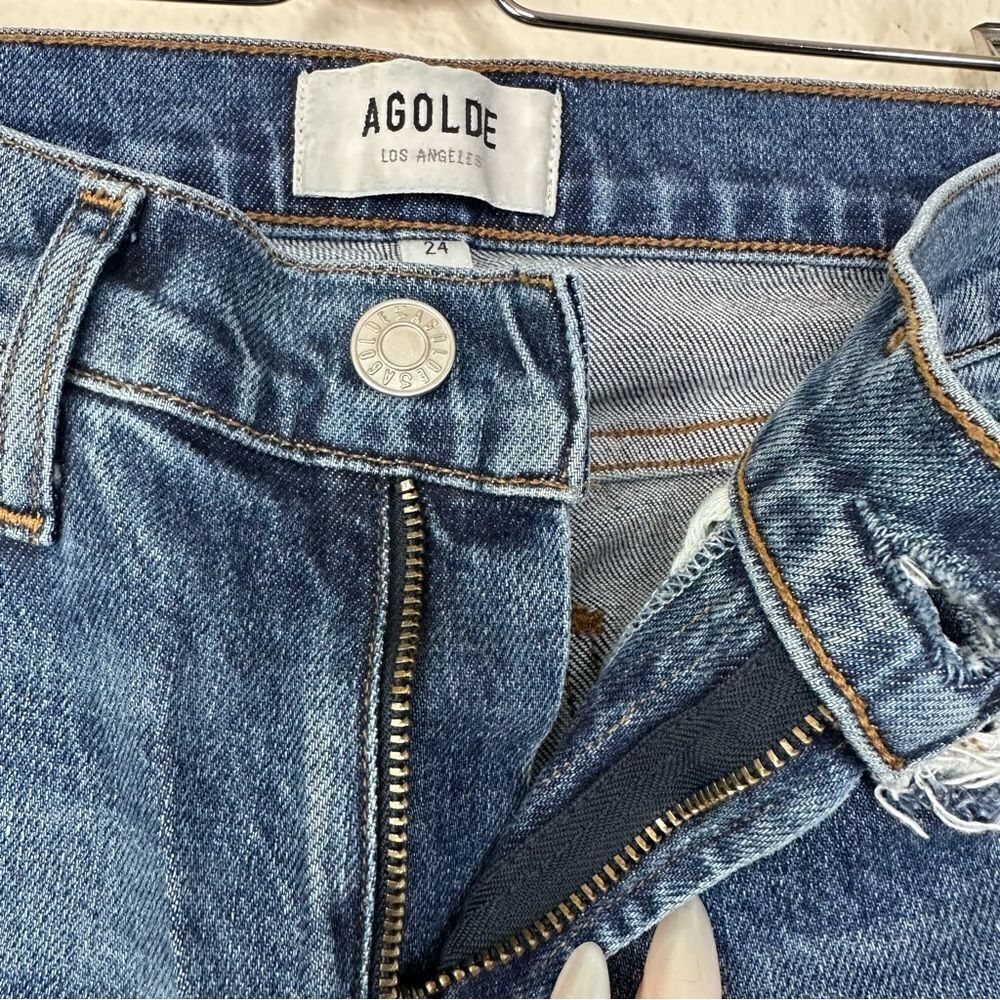 Agolde Toni Slim Distressed Ankle Jeans Size 24 - Picture 7 of 11